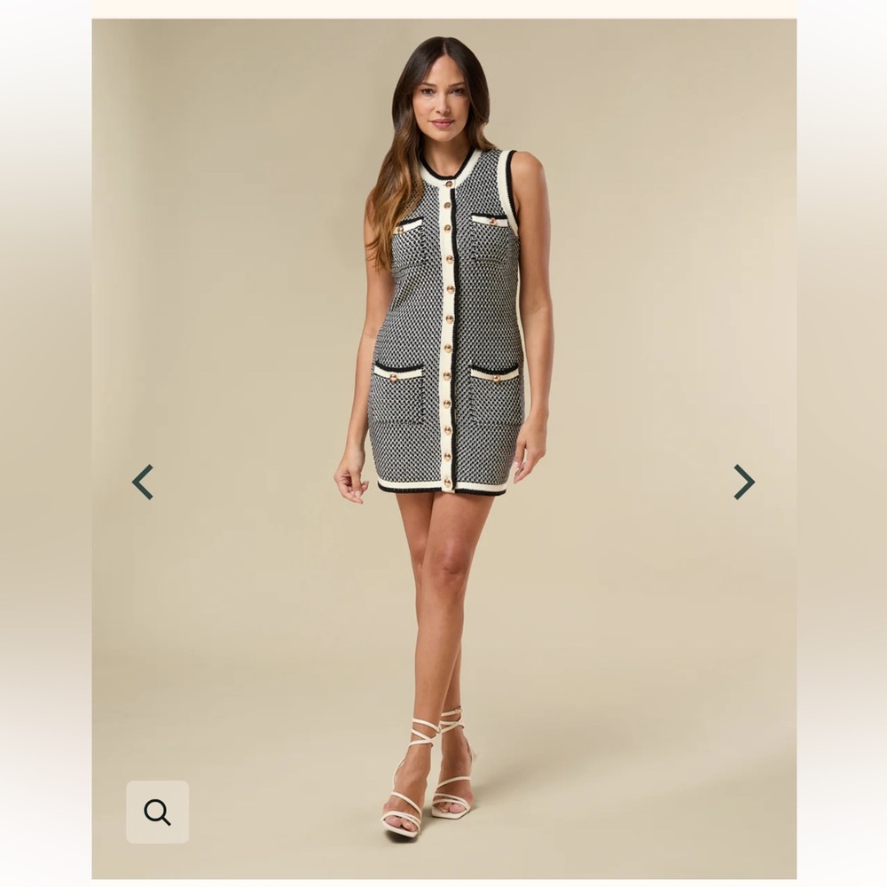 Rachel Parcell Tweed Knit Mini Dress